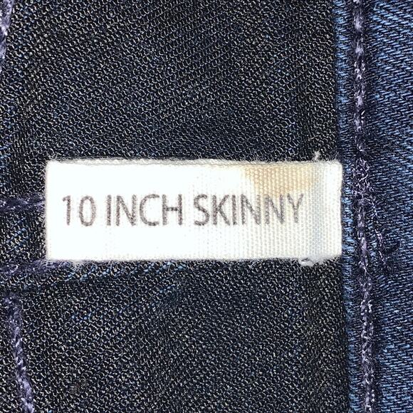 Rag and Bone Mojave 10 Inch Skinny Jeans Dark Blue Wash Size 27 Raw Hems - Picture 9 of 13